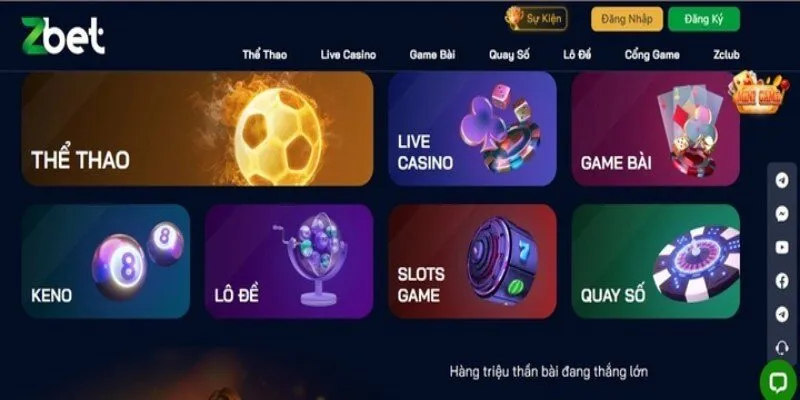 ZBET 3 Sòng bài sống động với livestream chân thực